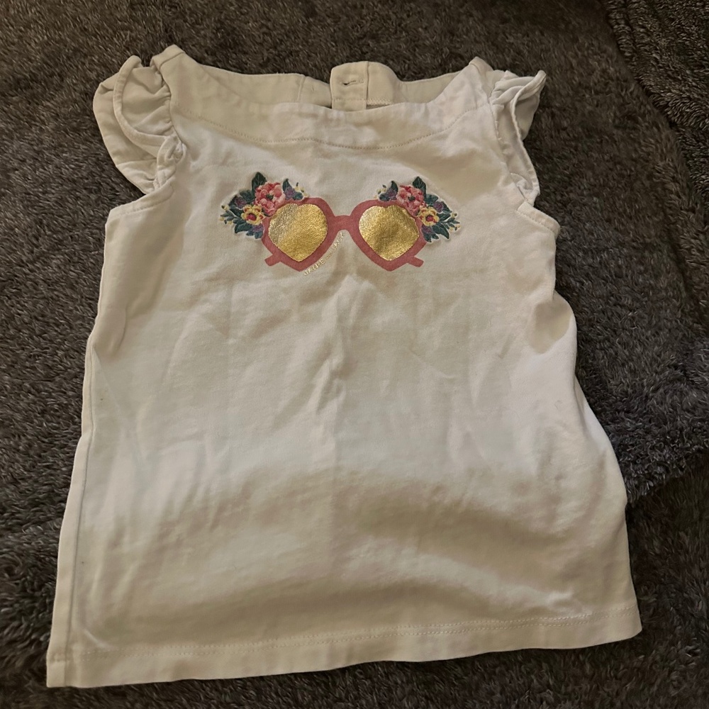 Toddler girl sunglasses tee